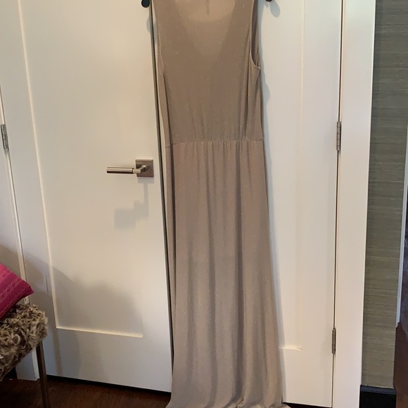 NEW MASKA Gold lurex maxi dress. - Picture 6 of 6